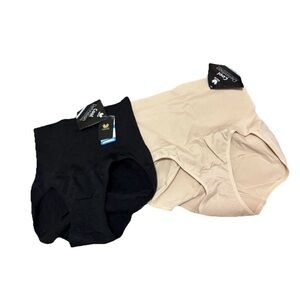 Wacoal Womans High-Waist Briefs - Black & Beige